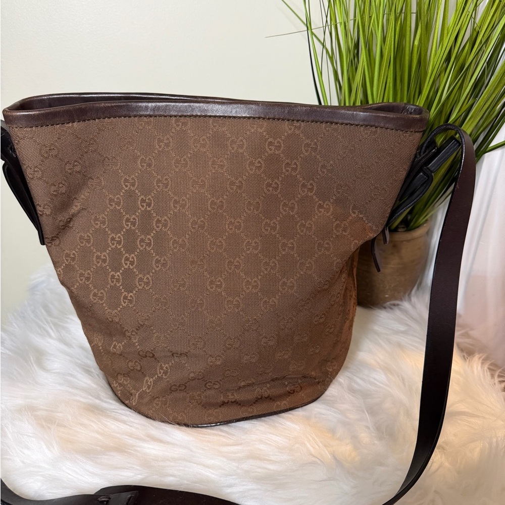 Gucci Brown Monogram Shoulder Bag